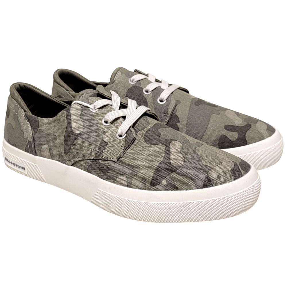 Sun + Stone Men Kiva Low Top Lace Up Sneakers Size US 11.5M Green Camo
